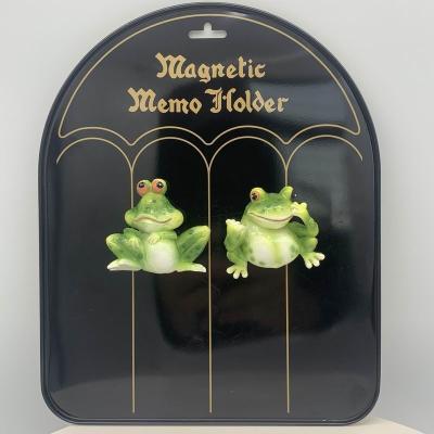 China Shape Custom Resin Handmade Craft For Fridge Sticker Frog Figure Keepsake Magnetic Fridge Magnet for sale