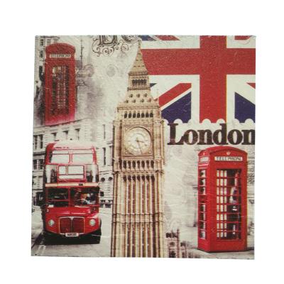 China Shape London Custom City Printed Natural Stone Fridge Magnet Souvenir for sale