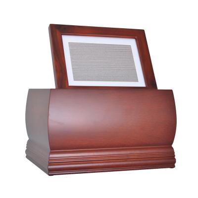 China Eco-Friendly Large Cremation Urn Solid Wood Custom Wooden Urns.Stocked For Human Ashes for sale