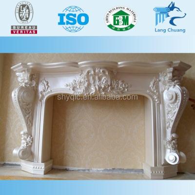 China 2015 Fashion Waterproof Christmas Hand Carved Installation Gypsum Corner Fireplace for sale