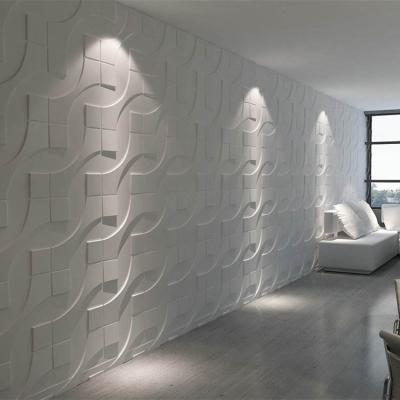 China Waterproof Stylish Design For Villa Interior Lightweight Material Plaster Embossed Wall Panel for sale