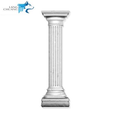 China Waterproof Antique Round GRG Pillar Gypsum Decorative Column Capital for sale