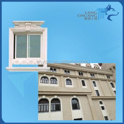 China Green Waterproof Concrete Door Window Environmental Material GFRC Surrounding View for sale