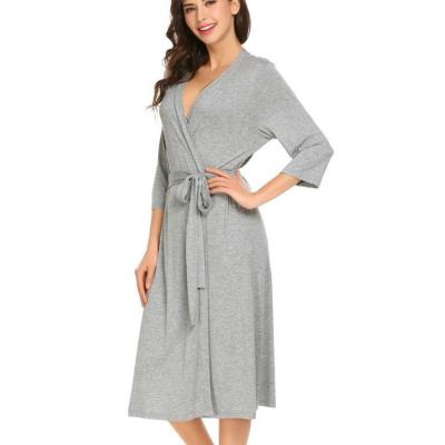 China QUICK DRY extra long bathrobes sleep long pajamas shower robe for women for sale