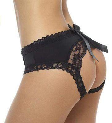 China Ladies Antibacterial Backless Sexy Lingeries Midnight Panties With Bow Tie for sale