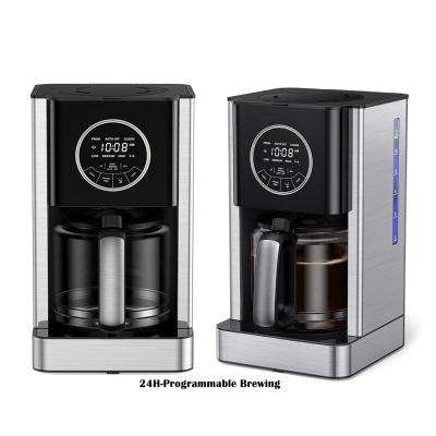 China Hotel 24H Timer Programmable Coffee Maker Brew Resistance Control Drip Coffee Machine with Touch Control à venda