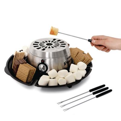 China RV COSTMART Indoor Electric Appliances SM110K Stainless Steel S'mores Maker with 4 Roasting Trays and 4 Roasting Forks for sale