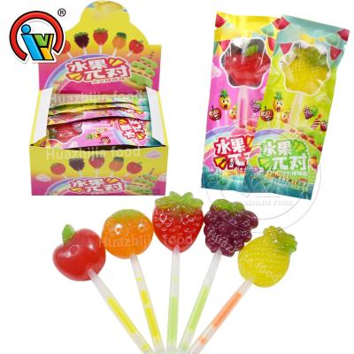 China Wholesale Natural Lollipop Candy Fruit Shape Glow Stick Hard Lollipop Candy For Halal Meat for sale