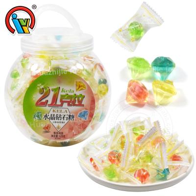 China Natural Hard Candy Assorted Fruit Flavor Diamonds Shape Hard Candy Candy for sale