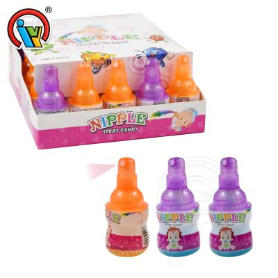 China Hot Selling Sour Liquid Nipple Candy Bottle Sour Liquid Nipple Candy Fruit Flavor Sour Candy Spray Liquid Candy for sale