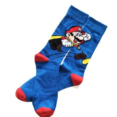 China Mario Calf Sock Knee-High Socks QUICK-DRY Cotton Donkey Kong Mario Bros Adult Sports Men's Cosplay Socks Super QUICK-DRY for sale