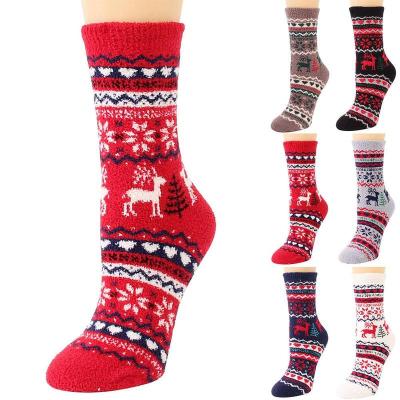 China HRUN Sale Christmas QUICK DRY casual deer warm QUICK DRY design knit nylon men's socks keep warm winter winter wholesale for sale