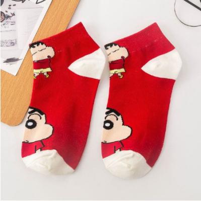 China QUICK DRY HRUN Shin-chan Classic Couple HRUN Shin-chan's Cotton Socks Fashion Woman Japanese Cartoon Character QUICK DRY Pencil Socks for sale