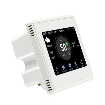 China Modern Fresh air ventilation system thermostat smart digital VOC PM2.5 temperature and humidity fan switch controller for sale