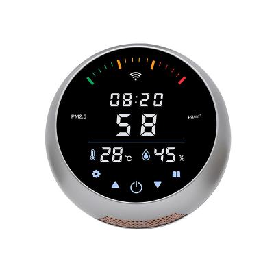 China Modern Intelligent ball real time monitoring VOC PM2.5 CO2 Temperature Humidity digital fresh air ventilation controller for sale