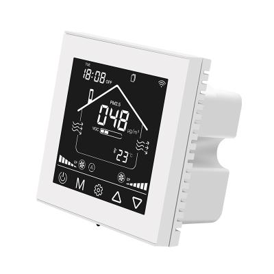 China Modern White shell real time monitoring VOC PM2.5 temperature and humidity RS485 HVAC ventilation system fan controller for sale