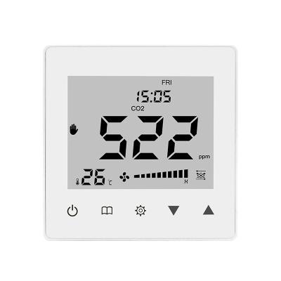 China Modern AC DC EC motors fans switch real time display VOC PM2.5 CO2 temperature humidity smart ventilation system controller for sale