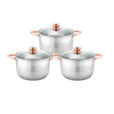 China Sustainable Kitchen Accessories Cooking Pot Set Stainless Steel Kitchenware Cooking Pots For Kitchen Accessories Set for sale