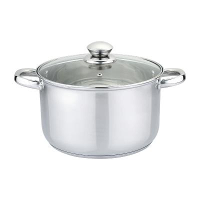 China Sustainable Kitchenware Cookware Stainless Steel Casserole Pot Multi Functional Kitchen Cook Pot Big Pot For Cooking for sale