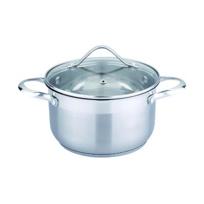 China Sustainable Jiangmen Cooking Pot Stainless Steel Cooking Soup Pot Cookware Kitchenware Metal Pot For Kitchen for sale