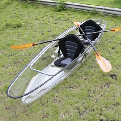 China Hot Selling TB-001 Water Sports Boat Clear Bottom PC Transparent Canoe Kayak For Sale for sale