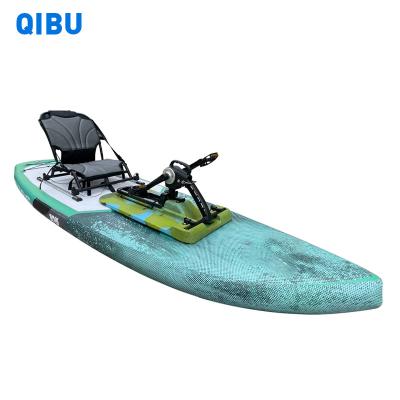 China QIBU Double Layer DWF Drop Stitch OEM Pedal Training Unisex Material Sip Inflatable Standup Paddle Board With Seat for sale