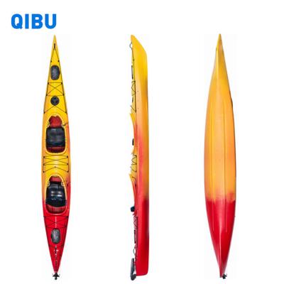 China 2022 QIBU Whynot 2 Person Plastic Kayak Hot Sale Double Kayak 1Adult+1Kid Fishing Kayak for sale