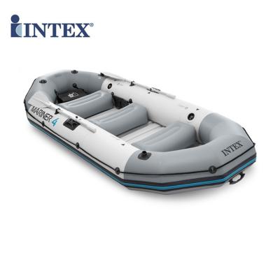 China INTEX68376 PVC 3 Person Seat Hot Sale Inflatable Kayak Rowing Set Outdoor Fishing Kayak for sale