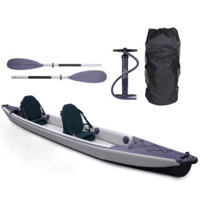 China Touring Qibu PHT-08 2021 Inflatable Drop Point Kayak 480cm Tandem For Fishing Or Touring PVC And Tandem Drop Point Kayak Rowing Boat 1-2 Point for sale