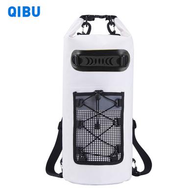 China QIBU Waterproof Low MOQ Customized 5L 10L 15L 20L 30L Waterproof Fleece Dry Bag Backpack Floating Reusable Washing Drying Bags for sale