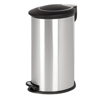 China Pressing type stainless steel waste bin / dustbin / high quality trash can for sale