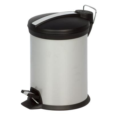 China Pressing Type 5L Round Foot Pedal Bin for sale