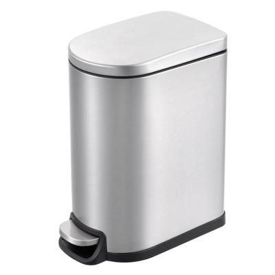 China Cover Rolling Type Customized Rectangle Stainless Steel Kitchen Dog Trash Can for sale