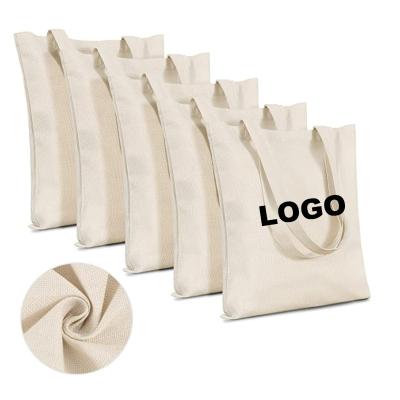 China Reusable Promotional Personalized Plain Cotton Canvas Bags Reusable Shopping Cotton Tote Bags Advertising Gift Bags With Customized Logo for sale