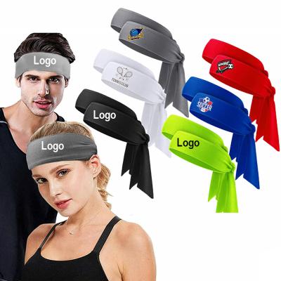 China Promotional Unisex Adjustable Dry Head Tie Hair Band Tie Sports Elastic Headbands Band For Men's Basketball Running Tennis for sale