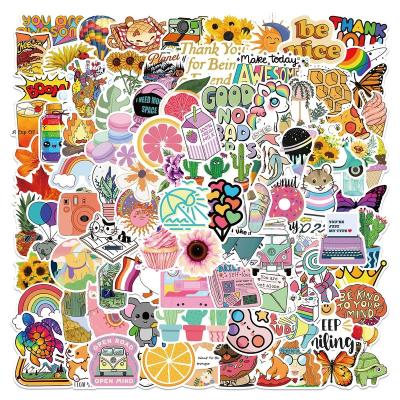 China Custom Decorative Sticker Graffiti Stickers Personalized Waterproof PVC Cartoon Stickers For Luggage Promotional Die Cut Sticker For Notebook for sale