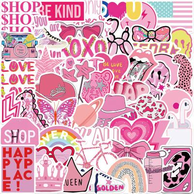 China Decorative Sticker Pink Vsco Girl Cute Stickers Pack Kids Toy Waterproof Decals for Laptop Car Motorcycle Luggage Phone Sticker for sale