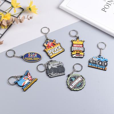 China Custom Keychains 3d PVC Rubber Key Chains Souvenirs Promotion Gift Business Promotional Gift Personalized Soft Rubber Custom Logo Keychain for sale