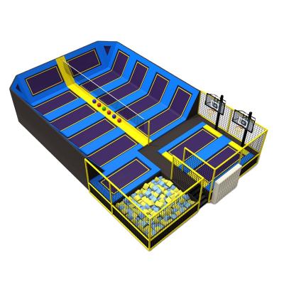 China Wholesale Fiberglass Equipment Soft Fitness Equipment Big Jumping Amusement Kids Trampoline Indoor Park for sale