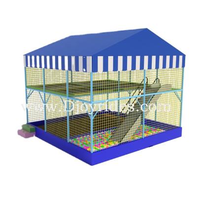 China Galvanized Steel+spring+elastic rope big fun outdoor trampoline tent, rectangle trampoline tent for sale