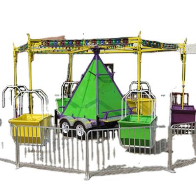 China Charming FRP+Steel Carnival Rides Amusement Equipment Mobile Ride Flying Chair For Sale for sale