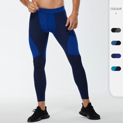 China High Workout Logo Yoga Pant For Man Custom Size Color Legging Men's Stitching Gym Fitness Breathable Compression Tights for sale