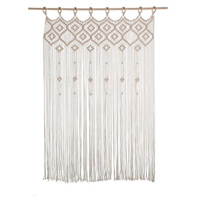 China Home Decorative Large Wall Hanging Macrame Bohemian Tapestry Curtain Hand - Woven Cotton Tapestry Wedding Bohemian Backdrop for sale