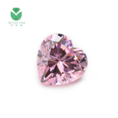 China heart shape fancy cut pink color hpht CVD diamond 1carat igi certificate loose lab developed price per carat heart cut for sale