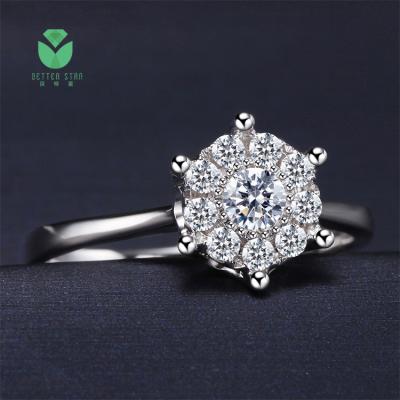 China 14k/18k White Gold Engagement Wedding Environmental Friendly Lab Grown Diamond Ring For Sale for sale