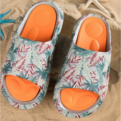 China Around 2022 Fashion Men Slides Colorful Shoes Casual Comfort Teams Slipper Lightweight Anti Slip Men Slides Women's Sandals for sale