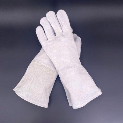 China SAFETY GLOVES Occupational Safety Construction Work Gloves Suede Leather High Temperature Resistance for sale