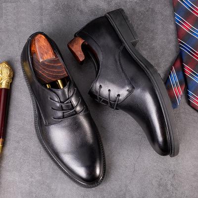 China Classic Shoes Mens Breathable Elegant Business Shoes Genuine Leather Shoes for sale