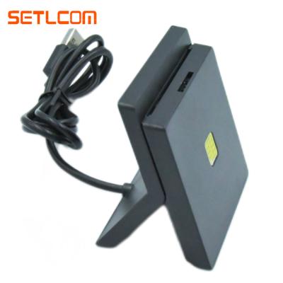 China Pro Setlcom SCR390 EMV USB Smart Card IUSB Reader with SIM Card Slot for sale