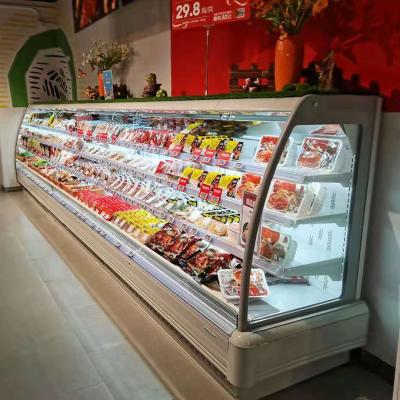 China Single-temperature Remote Narrow Multidecks Open Fridge Refrigerators For Supermarket Display Fridges Refrigeration Equipment for sale